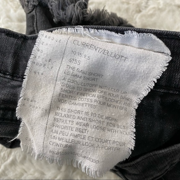 Current Elliott Women's Gray The Gam Shorts in Dusk Destroy Size 24 - Picture 4 of 6